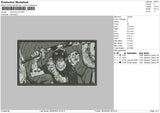 Jujutsu V5 Embroidery File 6 sizes