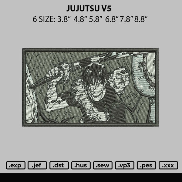 Jujutsu V5 Embroidery File 6 sizes