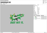 Just Hit Embroidery File 6 sizes