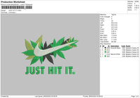 Just Hit Embroidery File 6 sizes