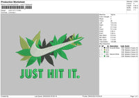 Just Hit Embroidery File 6 sizes