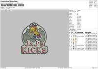 Jnj Kicks Embroidery File 6 sizes