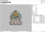 Jnj Kicks Embroidery File 6 sizes
