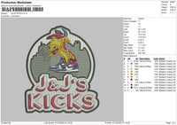 Jnj Kicks Embroidery File 6 sizes