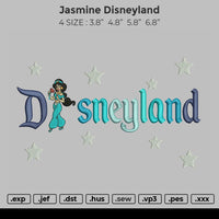 Jasmine Disneyland Embroidery