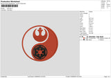 Jedi L Embroidery File 6 sizes