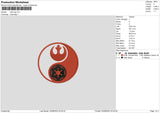 Jedi L Embroidery File 6 sizes