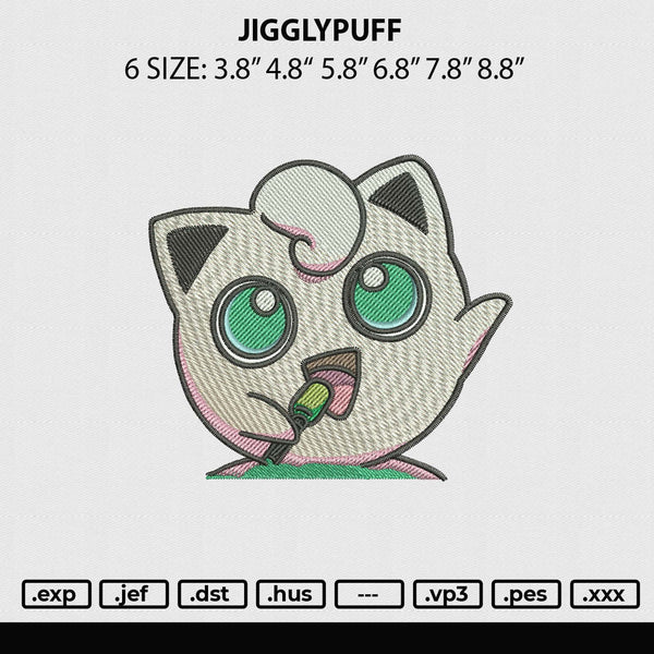 Jigglypuff Embroidery File 6 sizes