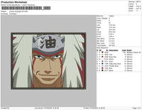 Jiraiya rectangle v6 Embroidery
