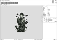 Jujutsu K V5 Embroidery File 6 sizes