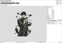 Jujutsu K V5 Embroidery File 6 sizes