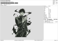 Jujutsu K V5 Embroidery File 6 sizes