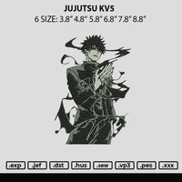 Jujutsu K V5 Embroidery File 6 sizes