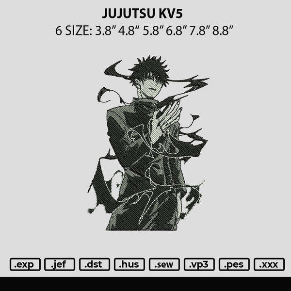 Jujutsu K V5 Embroidery File 6 sizes