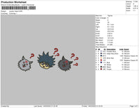 Jujutsu Head Embroidery