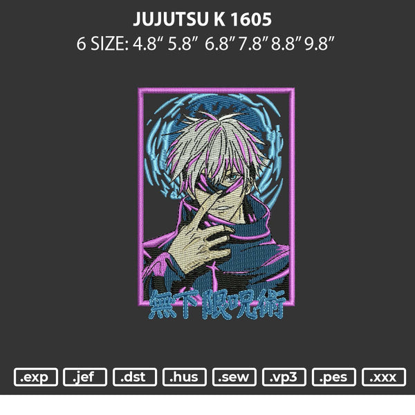 Jujutsu K 1605 Embroidery File 6 sizes