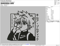 Killua BW Embroidery