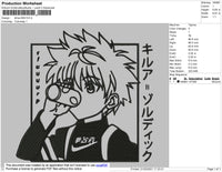 Killua BW Embroidery