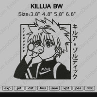Killua BW Embroidery