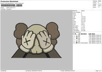 Kaws Head Embroidery