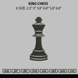 King Chess Embroidery File 6 sizes