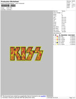 Kiss Band Embroidery