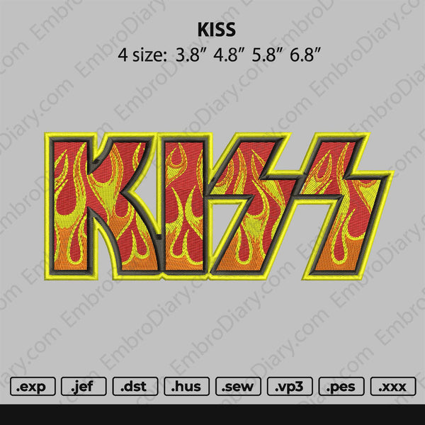Kiss Band Embroidery