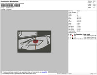Kakashi Eyes Embroidery