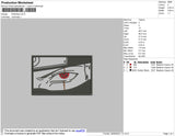 Kakashi Eyes Embroidery