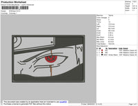 Kakashi Eyes Embroidery