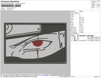 Kakashi Eyes Embroidery