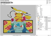 Pokemon Rectangle Embroidery
