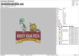 Krab Pizza Embroidery File 6 sizes