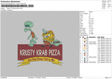 Krab Pizza Embroidery File 6 sizes