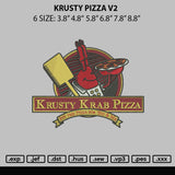 Krusty Pizza V2 Embroidery File 6 sizes