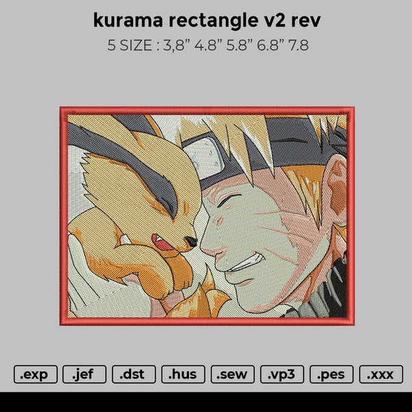 kurama rectangle v2 rev Embroidery