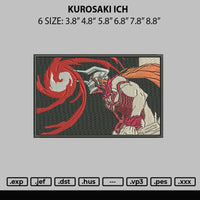 Kurosaki Ich Embroidery File 6 sizes