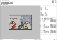 Kaneki K Embroidery file 6 sizes