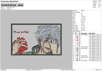 Kaneki K Embroidery file 6 sizes