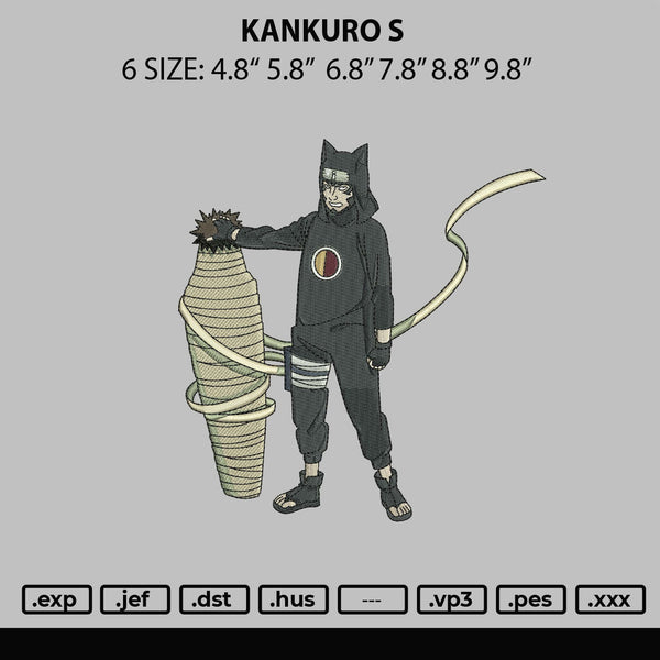 Kankuro S Embroidery File 6 sizes
