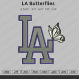LA Butterflies Embroidery