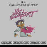 Lil J Embroidery File 6 sizes