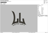 Ll Logo Embroidery File 6 sizes