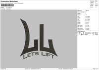 Ll Logo Embroidery File 6 sizes