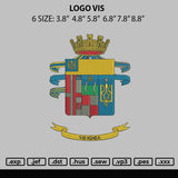 Logo Vis Embroidery File 6 sizes