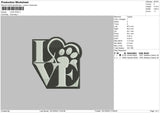 Love Paw Embroidery File 6 sizes