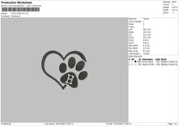 Love Paw V2 Embroidery File 6 sizes
