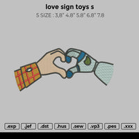 love sign toys s Embroidery