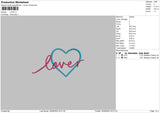 Lover Text Embroidery File 6 sizes