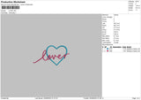 Lover Text Embroidery File 6 sizes